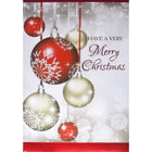 Rosedale General Christmas Greeting Cards/Envelopes - 5-1/2" x 8" - Christmas Ornaments - 12 Pack-Card shop quality greeting cards