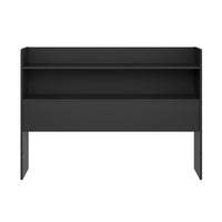 Nexera Hunter Bookcase Headboard - Full Size - Black-Efficient Storage: Seamlessly integrates practicality and modern design