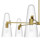 Modway - Beacon 6-Lumière Lustre - Laiton en satin transparent-Installation professionnelle requise