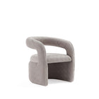 Manhattan Comfort - Chaise de salle à manger Corvette 28,7 po style milieu du siècle moderne en velours capitonné - Colombe-Base enveloppante unique et saisissante avec dos ouvert