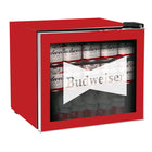 Budweiser - Réfrigérateur à boissons à porte en verre 1,6-pi ca - Rouge-Capacité de 1,6 pieds carrés