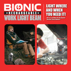 Bell + Howell Bionic Work Light 360 Pro Multidirectional - 1000 Lumens-Super Bright: Constructed with Powerful LEDS emitting a 1000 lumen light beam, the Bionic LED portable work light is super bright allowing you to see more and further than the ordinary portable light
