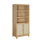 Manhattan Comfort Sheridan 31.49" Mid-Century Modern Bookcase Cabinet - Nature-17.71" L x 31.49" W x 70.86" H