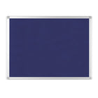 MasterVision Ayda Felt Bulletin Board - Aluminum Frame - 24" H x 36" W - Blue-Self-healing blue fabric will not show pinholes for long-lasting use