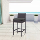 Modway Convene Outdoor Patio Fabric Bar Stool - Espresso Charcoal-Powder coated aluminum frame