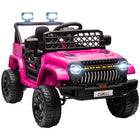Qaba - Voiture camion 12V pour enfants à chevaucher avec télécommande, portes ouvrables - rose-UTV pour enfants 12V équipé de deux moteurs, offrant 60 minutes d'autonomie 