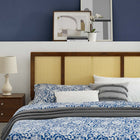 Modway Delmare Cane King Headboard - Walnut-Woven Cane Rattan