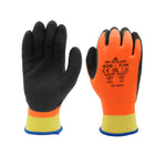 SHOWA WaterResistant Breathable Insulated Full Foam Natural Rubber Glove - Acrylic/Nylon Liner - Black/Orange - Medium -Seamless knit nylon/insulated acrylic, nylon