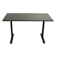 Uncaged Ergonomics 60" Rise Up Electric Height Adjustable Sit Stand Desk with BLACK Bamboo and BLACK Frame (RUBBK)-A beautiful, luxurious adjustable-height office desk and Perfect Sit/Stand or Standing Desk