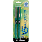 Pilot Hi-Tecpoint V5 Roller Pens – Green – 2 Pack  -Innovative liquid ink technology for exeptionally smooth writing