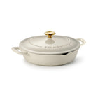 Tramontina - Bestow Casserole ronde en fonte émaillée de 4 Qt avec couvercle – Finition émail porcelaine – Latte-Rainures de condensation auto-arrosantes sur le couvercle pour une cuisson uniforme et savoureuse