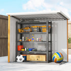 Outsunny 5' x 3' Metal Storage Shed-Double doors for convenient access
