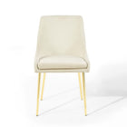 Modway Viscount Performance Velvet Dining Chairs - Gold/Ivory - 2 Pack-9