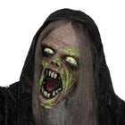 HOMCOM - Accessoire animatronique pour Halloween monstre vert à grande bouche-Les hurlements effrayants renforcent l'atmosphère sinistre 