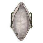 Champs Onyx Leather Open Tote - Khaki-Inner RFID zipper pocket