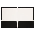 JAM Paper Glossy Two Pocket Presentation Folders, Black, 100 Pack (385GBLB)-Size: 9-1/4" x 11-1/2"