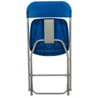 Flash Furniture - Chaise pliante de la série HERCULES en plastique bleu, de première qualité, avec une capacité de 650 lb-Trous de drainage pour assister à sécher