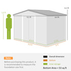 Outsunny Garden Storage Shed with Foundation Kit - 9' x 6' -Sloped roof prevents moisture and rain from pooling
