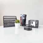 ShoppingAll - Assortiment d'accessoires pour organisateur de bureau en maille métallique, lot de 5 pièces - Noir-CONÇU POUR LE BUREAU & LA MAISON: Spécialement Conçu Pour Une Utilisation Au Bureau Ou À La Maison Avec Son Design Élégant Et Sa Finition En Époxy Noir.