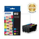 Epson T812 Ink Cartridge Combo Pack - Standard Capacity - Cyan/Magenta/Yellow-Worry-free handling - smudge, fade and water resistant prints 