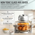 Granitestone Big Boss 16 qt Extra Large Glass Air Fryer with 3 Cooking Sections and Stainless Steel Racks - Silver-Hassle free auto clean function: built in auto clean helps handle messes and removable parts are dishwasher safe for easier cleanup