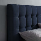 Modway Lily Upholstered Fabric Full Headboard - Navy-Fine polyester upholstering