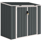 Outsunny 5' x 3' Garbage Bin Shed for 2 Trash Cans-Front double door for easy access to the bins and removing/placing them in
