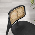 Modway Habitat Wood Dining Side Chair - Black - 2 Pack-Includes Non-Marking Foot Caps