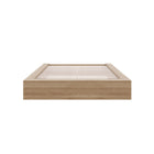 Nexera - Lit Plateforme Queen James en Chêne Brun-Pas de sommier requis : Compatible avec votre matelas préféré (vendu séparément) grâce à des supports centraux fiables, éliminant le besoin d'un sommier