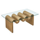 Modway Ondine Glass Top Coffee Table - Natural-8