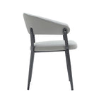 Manhattan Comfort - Chaise de salle à manger moderne Belle 22,4 po en similicuir texturé - Gris pierre-Conçu pour durer Produit de qualité commerciale