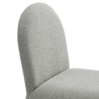 Modway - Junia Boucle Tapis Fauteuil à manger sans accoudoir en arc - Gris colombe-10