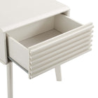 Modway Render End Table - White-Smooth Wood Grain Laminate