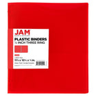 JAM Paper - Classeur en plastique de 0 -5 pouce - rouge - 3 anneaux-Taille : 0,5" de largeur | Peut contenir jusqu'à 100 feuilles de papier.