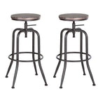 Homy Casa Counter/Bar Stool Adjutable Height Swivel  - Walnut - 2 Pack-Adjustable height 27.2"-30.3", fits perfectly your kitchen island counter or bar
