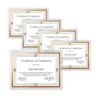 Cadres en verre St. James pour certificats, diplômes et documents – Bordure décorative – Feuille dorée – 8,5 po x 11 po – Paquet de 2-Bordure décorative gravée avec feuille d’or brillante