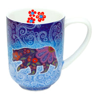 Oscardo Celestial Bear by Kim McDonough Porcelain Mug - 485ml-Indigenous Art Design - Celestial Bear by Kim McDonough, Mi'kmaq artist, First Nations artwork celebrating cultural heritage and tradition