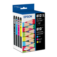 Epson T812 Ink Cartridge Combo Pack - High Capacity Black/Standard Capacity Colour CMY-Better quality than the lab