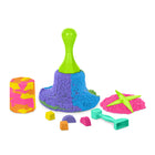 Kinetic Sand Squish N’ Create-5 kinetic sand tools & molds: Layer, carve & slice to transform yellow, pink & blue colored sand to reveal unique designs! Mix sand to discover new colors!