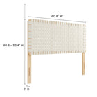 Modway Sparta Weave Vegan Leather Queen Headboard - Natural Beige-7
