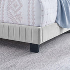 Modway Celine Channel Tufted Performance Velvet Full Bed - Light Grey-Added Support Legs