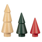 General Supply Goods + Co - Arbres en bois décoratifs - Paquet de 3-Ensemble de 3 arbres en bois décoratifs de formes et de couleurs variées