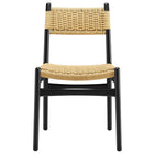 Modway Wynn Rope and Wood Dining Side Chairs - Black/Natural - 2 Pack-9
