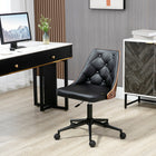 HOMCOM - Chaise de bureau en cuir PU avec hauteur réglable - noir-Grâce à la fonction d’inclinaison, vous pouvez vous allonger et vous détendre