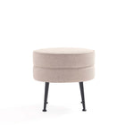 Manhattan Comfort Bailey 18.11" Mid-Century Modern Ottoman - Blue, Grey, Oatmeal, Sage Green with Black Legs - 4 Pack-18.11" L x 23" W x 17.32" H