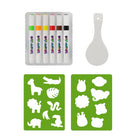Water Art  Themed Pack - Safari Adventure-Includes 6 x magical water markers, 1 x ceramic spoon and 2 x stencils