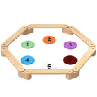 Qaba Kids Wooden Balance Beam for Indoor Outdoor - Multicoloured - Set of 6-An excellent exercise gift, that develops balance skills, and promotes active play and coordination 