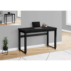 Monarch Specialties 7682 48" Computer Desk - Black/Adj.Height/ Black Metal-Thick panel table top construction for a modern look in the office space of your small home, apartment or condo