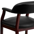 Flash Furniture – Fauteuil de conférence en vinyle, noir (BZ100BLK)-Coussins profilés