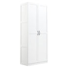 Manhattan Comfort - Hopkins armoire de rangement moderne à 7 étagères 29,61 po - Blanc-16,11 po L x 29,61 po l x 71,11 po H